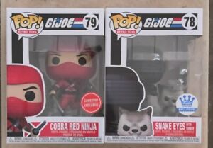 Funko Pop! Retro Toys: G.I. Joe - Snake Eyes with Timber 78 Cobra Red Ninja 79