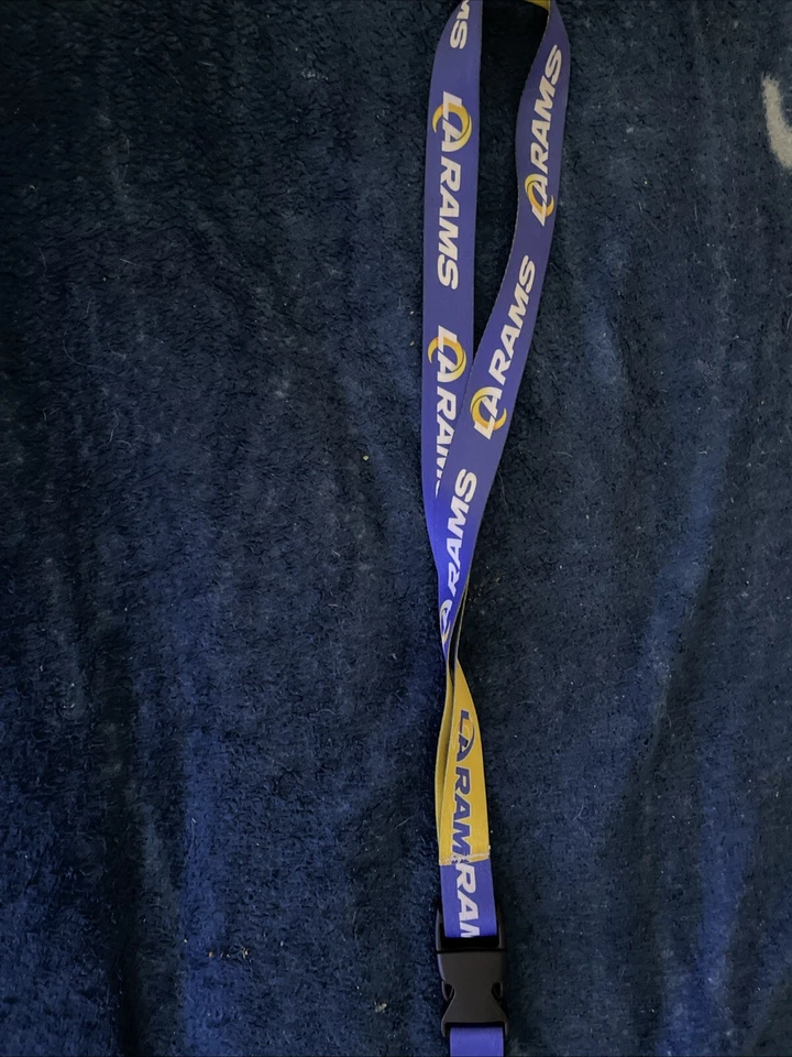 LLAVERO CORDÓN PULSERA LOS ANGELES RAMS 1" ANCHO 8" LARGO CON BROCHE NFL Foto 1 de 1