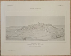 CHURCH ABBEY DE VECELAY ABBEY DRAWING HECTOR DEGEORGE ARCHITECTURE PRINT - Picture 1 of 1