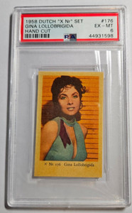 1958 Dutch Gum "X NR" Set #176 Gina Lollobrigida PSA 6 EX-MT Highest Graded