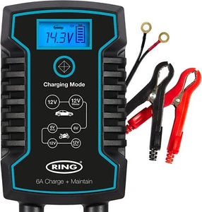 Ring RSC806, 6 Ampere Batterieladegerät und Maintainer. 6V & 12V Smart Charger, - Bild 1 von 7