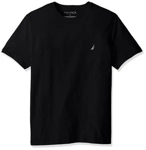 Nautica Mens Short Sleeve Solid Crew Neck T-Shirt (3X-Large, True Black) - Picture 1 of 1