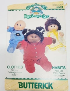 Butterick 6507 Cabbage Patch Kid Clothes Pajamas Nightgown Pants Sewing Pattern - Picture 1 of 3