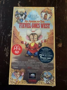 An American Tail Fievel Goes West VHS New McDonald’s STICKER Exclusive Watermark - Picture 1 of 16