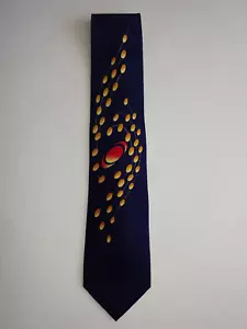 Bolas giratorias para hombre Viva seda 100 % cuello seda azul oscuro rojo naranja naranja - Imagen 1 de 5