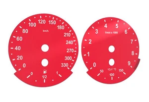 For BMW M5, M6, E60, E63 RED - Speedometer Dials from MPH to Km/h Gauges - Bild 1 von 7