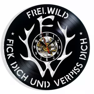 Frei.Wild Vinyl Wanduhr Geschenk Geburtstag Urlaub Kunst Wohndeko Design Musik - Bild 1 von 5