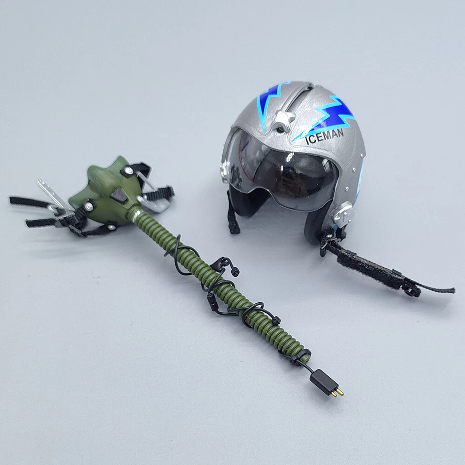 DID MA80182 1/6 比例美国海军战斗机 F-14 飞行员汤姆尼克人偶银色头盔 — 第 1/1 张图片