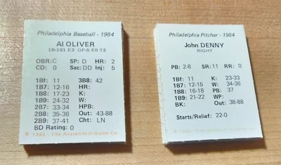 Conjunto de equipo de béisbol profesional Statis original Philadelphia Phillies 1984 Foto 1 de 2