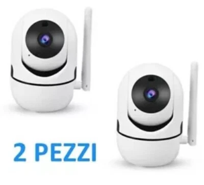 2x TELECAMERA VIDEOSORVEGLIANZA IP HD 1080P WIRELESS PTZ 2MP INTERNO CLOUD WIFI - Immagine 1 di 4