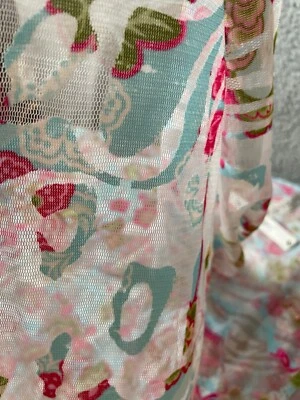 Lote de tela 3 yardas 31 pulgadas 64 W vestido lencería tejido elástico transparente floral Foto 1 de 4