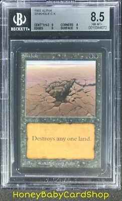 MTG Limited Edition Alpha 1993 Sinkhole BGS 8.5 NM/MT+ Old School 93/94 - Image 1 of 4