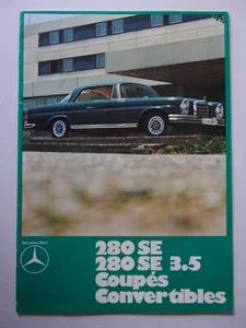 MERCEDES BENZ 280 SE 3.5 COUPE & CONVERTIBLE orig 1969 UK Mkt Sales Brochure - Picture 1 of 15