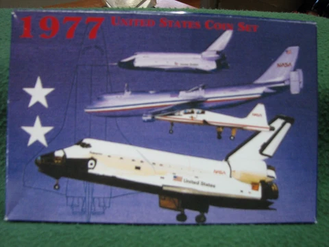 1977 U.S. Mint Set  12 Coin Set  W/ Colorful Coin Envelope & 1977 History Facts Cover
