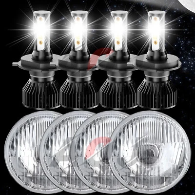 For Ford Gran Torino 1972-1976 4pcs Round 5.75" 5-3/4" LED Hi/Lo Headlights - Image 1 of 4