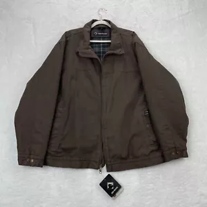 Dri Duck Jacket Men XXL Brown Maverick Chore Barn Work Flannel Plaid Lined New - Picture 1 of 13