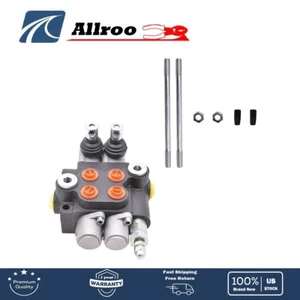 2 Spool 13 GPM 3600 PSI SAE Ports Hydraulic Control Valve Double Acting New - Picture 1 of 7