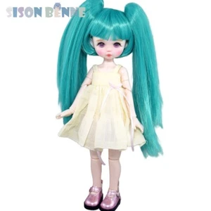SISON BENNE Mode gerade mit 2 Pferdeschwanz Haar BJD Puppe 1/6 Mädchen Puppe - Bild 1 von 23