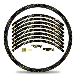 MTB Bike Fahrrad Felgen Aufkleber Set Racing Gold Metallic Matt 27-29 Zoll RX025 - Bild 1 von 6