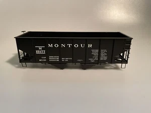 Atlas O 55 Ton Coal Hopper - Missing Trucks Couplers - Montour (black) - Picture 1 of 4