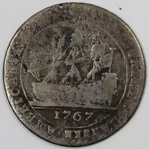 1767 (INDIAS OCCIDENTALES DANESAS) 12 HABILIDADES (PLATA) Tipo de un año -- Raro--- - Imagen 1 de 2