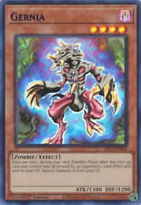 YGO-3x-Near Mint-Gernia (Blue) - LDS3-EN004 - Ultra Rare - 1st Edition-Legendary - Picture 1 of 1