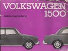 Volkswagen 1500 Betriebsanleitung Typ 3  08/1962