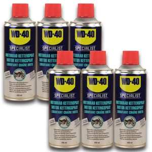 6x 400ml WD-40 Kettenspray Specialist Motorbike Motorrad Serie Kettenfett