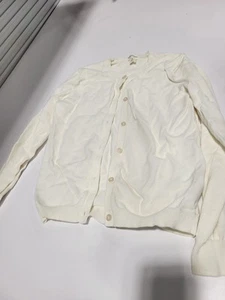 J Crew Crewcuts White Cardigan Kid Size 8 - Picture 1 of 3