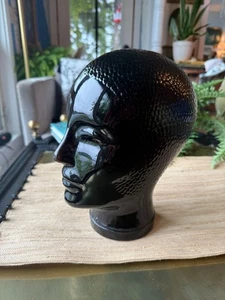 Modernist Italian Art 1970's Fornasetti Black Glass Mannequin Head Figure - Picture 1 of 10