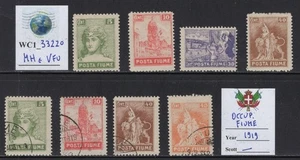 WC1_33220 ITALIENISCHER BESATZ.: FIUME. Lot 1919 ovpt. briefmarken. mh & gebraucht - Bild 1 von 1