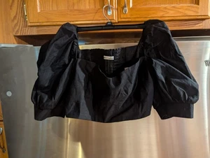 Reformation Crop Top Blouse Size 2 Short Sleeve - Picture 1 of 4
