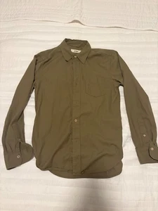 Buck Mason Draped Twill One Pocket Hemd Herren Größe M olivgrün - Bild 1 von 4