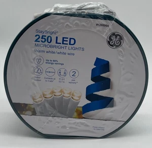 GE StayBright 250 Micro LED String Lights 51.8ft Warm White Christmas Wedding - Picture 1 of 2