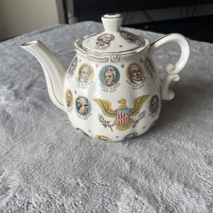 Chadwick-Miller Importers 1965 United States Presidents Ceramic 6"Tea Pot Japan  - Picture 1 of 10