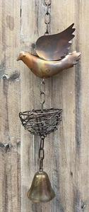 Bird Metal Wind Bell 18.5" x 5" - Picture 1 of 5