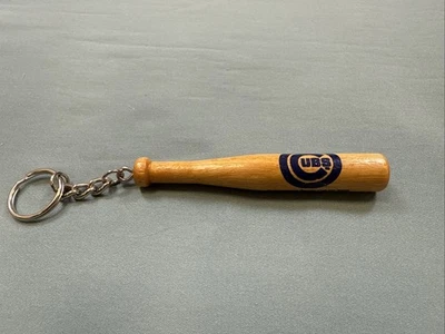 Vintage Chicago Cubs Baseball Bat Natural Wood Keychain MLB 2005 4” - Image 1 of 4
