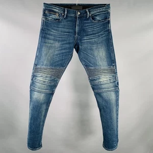 Jeans De Mezclilla Ajustados Con Pliegues RALPH LAUREN Talla 32 Azul - Imagen 1 de 6