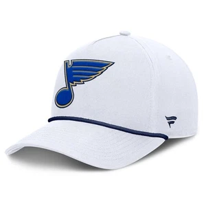 Men's Fanatics White St. Louis Blues Rope A-Frame Adjustable Hat - Picture 1 of 4