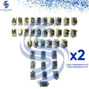 2 Sets 3/8" Tattoo Digits 0-9 & Letters A-Z Compatible with Stone Livestock Plie - Picture 1 of 4