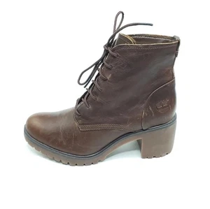 Timberland Averly Lace Up Ankle Boots Brown Leather Womens Size US 5.5 / EUR 36 - Picture 1 of 13
