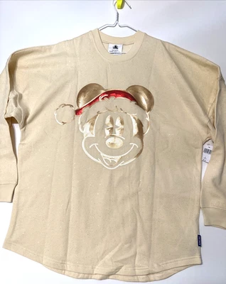 Disney Park Christmas Holiday Mickey Santa Sequin Spirit Jersey New Size M - Image 1 of 4