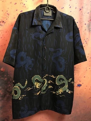 Camisa Vintage Japonés Logo Dragón Foto 1 de 4