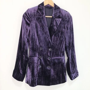 & Other Stories Blazer donna velluto XS viola 32" doppiopetto sera festa - Foto 1 di 19