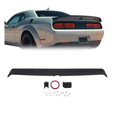 For 2015-24 Dodge Challenger Hellcat Redeye Style Matte Trunk Spoiler Wing Black Foto 1 de 4