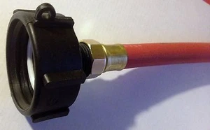 *6PACK* 275 330 Gn IBC Tote Tank FOOD GRADE ADAPTER 2" COARSE Thread x GDN HOSE - Picture 1 of 7