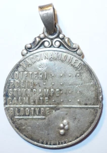 Médaille argent Vaccination difteri polio stivkrampe calmette, Danmark !! - Imagen 1 de 2