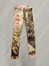 Diesel Jeans Jeggings 24x32 Pink Brown Green Womens Super Skinny Low Waist NEW