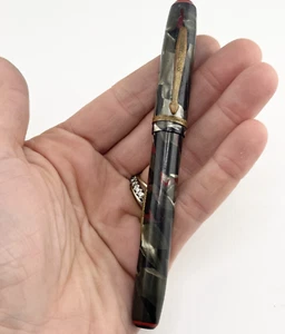 Penna stilografica Wearever Supreme vintage usata design marmo onice rosso superpoint - Foto 1 di 7