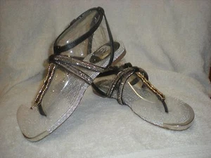 NEU DOLCE VITA DV SILBER GEFLOCHTEN TYP SANDALEN 6,5 SILBER SPITZE - Bild 1 von 7